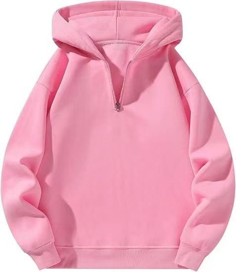Men's Zip-Up Hoodie With Kangaroo Pocket - Casual Streetwear Pullover Sweatshirt For Hip Hop & Urban Style (Black, Grey, Pink, Purple, Navy)_viptrois.com