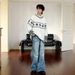 Pure American Retro Color-Block Jacquard Knit Unisex Cleanfit Couple Sweater Lazy Style Coat Trendy_viptrois.com