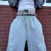 Men's Clothing Casual Pants Men's Loose Straight Retro High Street Wide Leg Splicing Sports Pants Sweatpants_viptrois.com