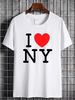 I Love NY Love New York Heart Love NY New York Love NYC Unisex T-Shirt Graphic Versatile Streetwear Soft Slightly Fashion Top For Everyday Wear_viptrois.com