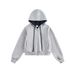 Pure Pure Qilin Men's Clothing 11 Colors Sweatshirt Solid Color 430g Heavyweight Loose Short Small Size Women's Color-Block Zipper_viptrois.com