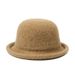 Korean version rolled edge dome top for women, winter fashion straw knitted basin hat, casual versatile fisherman hat_viptrois.com