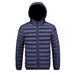 Men's Fleece-Lined Hooded Jacket - Lightweight Quilted Coat For Winter, Casual Outerwear With Zipper Closure_viptrois.com