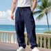 Men's Cargo Pants - Winter Workwear With Multiple Pockets, Relaxed Fit, Straight Leg For Casual & Urban Style_viptrois.com