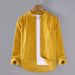 Spring Japanese Fresh Corduroy Shirt Men's Trendy Retro Striped Velvet Small Coat Korean Casual Long Sleeved Shirt_viptrois.com