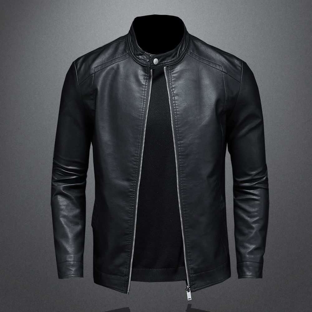 Men's Leather Jacket Men's Autumn/winter Motorcycle Casual Coat Men's_viptrois.com