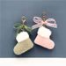 Bag Charm Christmas Boots Keychain Cute Bow Bag Pendant Cartoon Plush Car Key Chain Ring Gift Accessories_viptrois.com