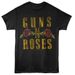 Guns N'Roses Logo And Roses Black Music Shirt_viptrois.com