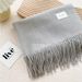 Solid Color Cashmere Scarf For Women - Winter Warm Korean Style Shawl (Dual-Purpose, Thick & Soft, Fashionable Neck Warmer)_viptrois.com