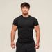 Men's Clothing Men's Short Sleeve GYM Sports Fitness Running Training Suit Stretch Fashion Printed Round Neck T Shirt_viptrois.com