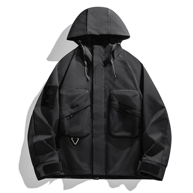 Unisex Heavy-Duty Utility Jacket – Oversized Hooded Parka With Multi-Pocket Design Water-Resistant Shell, Urban Exploration_viptrois.com