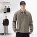 Nordmann Shanggu Clothing Men's Turn-Down Collar Polo Shirt Sweatshirt Korean Style Loose Fit Versatile Design Long Sleeve Top_viptrois.com