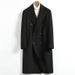 Men's Double-Faced Wool Overcoat, Knee-Length Trench Coat, Thickened Winter Jacket, Stylish Casual Outerwear_viptrois.com
