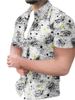 Shopify 2021 Summer New Floral Print Men's Casual Short Sleeve Shirt_viptrois.com