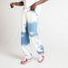 Men'S Loose-Fitting White Washed Straight Tie-Dye Denim Trousers_viptrois.com