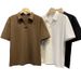 Men's Clothing Short Sleeved Men's Polo Shirt Handsome Trendy New Summer Thin V Neck Polo Shirt Men_viptrois.com