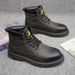 European Warm Series Martin 2025 Autumn Winter New High-top British Yellow Mid-top Men's Boots Outdoor Trendy Style_viptrois.com