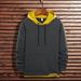 Men's Sweater Casual Hooded Loose Fake Two-piece Top_viptrois.com