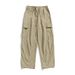 Men's Clothing Textured Water Repellent Functional Workwear Trousers For Men Spring Japanese Style Outdoor Loose Pleated Drawstring Casual Trousers_viptrois.com