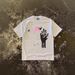 Heavyweight Pure Cotton Loose Short Sleeved T-Shirt Oversized "Escape From The Palm" Print For Couples Men And Women 250g_viptrois.com