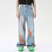 Men's Clothing MTLCLOTHES Men's Wear | 2024 Summer New Products Style Street Style Hand painted Drape Jeans_viptrois.com