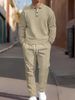 "Men's Textured Knit Sweater & Casual Jogger Set - European Minimalist Autumn Style (S-3XL)"_viptrois.com
