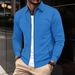 2024 Outerwear Spring And Autumn Youth Waffle Zippered Pocket Flip Collar Slim Fit Cardigan Men's Jacket Outer_viptrois.com