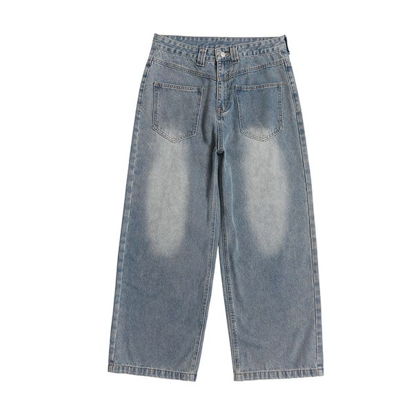 National Trend American Style Summer Loose Wide-Leg Jeans Unisex Hip-Hop Straight High Street_viptrois.com
