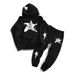 Trendy 3D Star Print Hoodie & Pants Set - Unisex Casual Streetwear For Spring & Autumn_viptrois.com