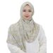 Women's Hijab floral print headscarf chiffon floral ethnic ladies scarf long scarf_viptrois.com