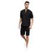 Men's Performance Short Sleeve T-Shirt & Shorts Set – Lightweight Poly-Cotton Blend For Gym & Streetwear (S-XXXL, 6 Colors)_viptrois.com