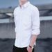 Men's Oxford Shirt – Slim Fit Long Sleeve Button-Down (M-5XL, Wrinkle-Resistant Cotton Blend, Inspired Casual Wear For College & Office)_viptrois.com