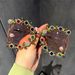 Fashion Hollow Pearl Legs Large Square Frame Sunglasses For Women Trend Big Face Slim Metal Frame Sunglasses_viptrois.com