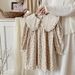 Mother & Kids Korean version lapel printed lace girl dress 2024 autumn new long sleeve sweet children's princess dress pure cotton_viptrois.com