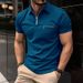 Summer 2025 Polo Men's Sports Polo Shirt Zip-up Pocket Quick Selling Cross-border European American Stock Clothing_viptrois.com