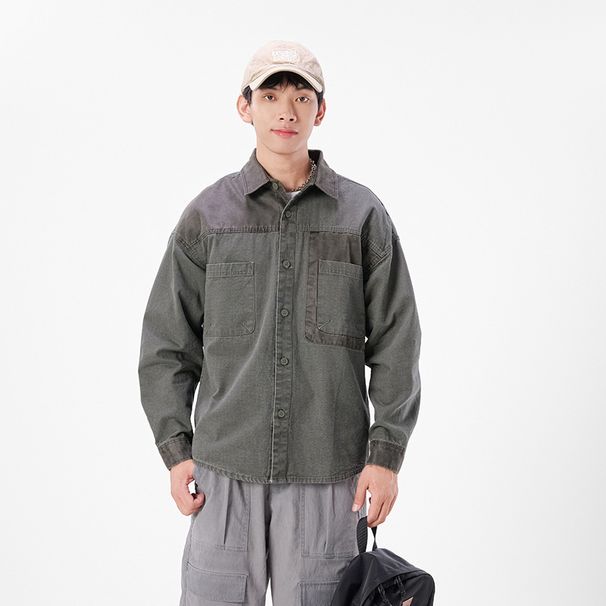 Nordmann American Retro Workwear Long Sleeve Casual Jacket Men's Spring 2025 New Autumn Shirt Men_viptrois.com