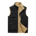 Men’S Fleece-Lined Work Vest – Multi-Pocket Utility Vest With Stand Collar, Lightweight & Warm For Outdoor, Hiking, Casual Wear_viptrois.com