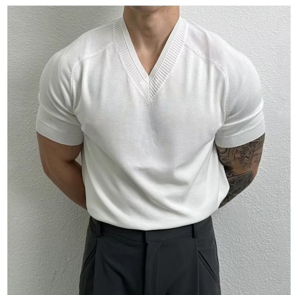 Men's Clothing Men's Summer Ice Silk Thin British Business Slim Inner Wear Trendy Brand_viptrois.com
