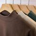 Men's Clothing Men's Thermal Underwear Long Sleeve T-Shirt Winter Fleece Lined Stretchable Comfortable Base Layer High Neck Casual Wear_viptrois.com