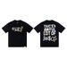 Street Fashion Fun Letter Print Front And Back Design Short-Sleeve Top_viptrois.com