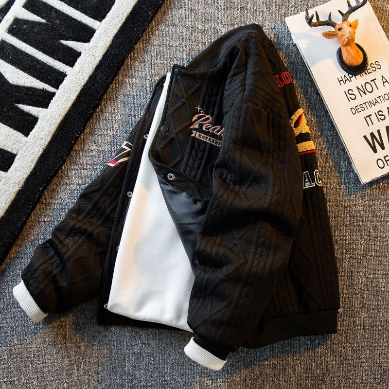 P9Paul's Heavyweight Retro American Vibe Style Baseball Jacket Men's Spring Trendy Brand Men's Bomber Jacket Spring Clothing_viptrois.com