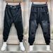 Men's Gradient Colorblock Jogger Pants | Streetwear Style Drop-Crotch Sweatpants | Relaxed Fit Tapered Cuff Casual Trousers_viptrois.com