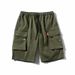 Men's Clothing Street Hip Hop Trend Loose Shorts Men Summer Ins New Pocket Fashion Overalls_viptrois.com