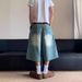 Men's Loose Fit Denim Shorts Wide Leg Straight American Style Cropped Pants Summer Thin Washed Vintage Versatile_viptrois.com