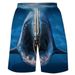 Men's New Casual Beach Pants Men's Shark Print Big Shorts Loose Beach Shorts _viptrois.com