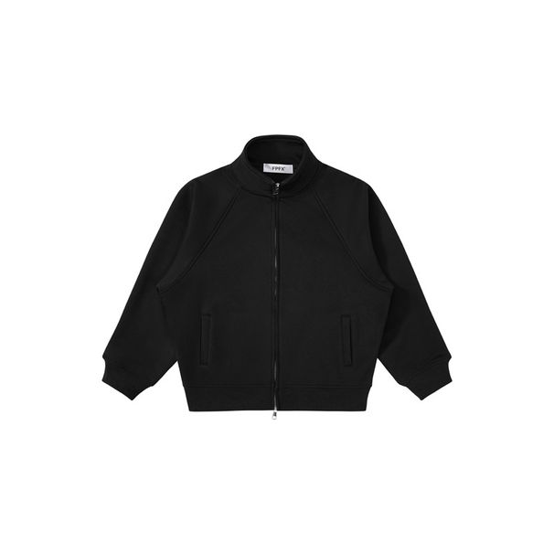 500GSM Boxy Zip-Up Hoodie – Cleanfit Winter Essential, Stand Collar Fleece Jacket With Raglan Sleeves & Utility Pockets (Black/Grey, S-XL)_viptrois.com