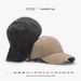Baseball cap women's literary and retro outdoor Japanese soft top black hat summer antique men's washed cotton cap_viptrois.com