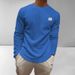 Men's Clothing New Autumn And Winter Men's Letter Patch Chest Details Casual Loose Round Neck Pullover Long Sleeve White Sweatshirt_viptrois.com