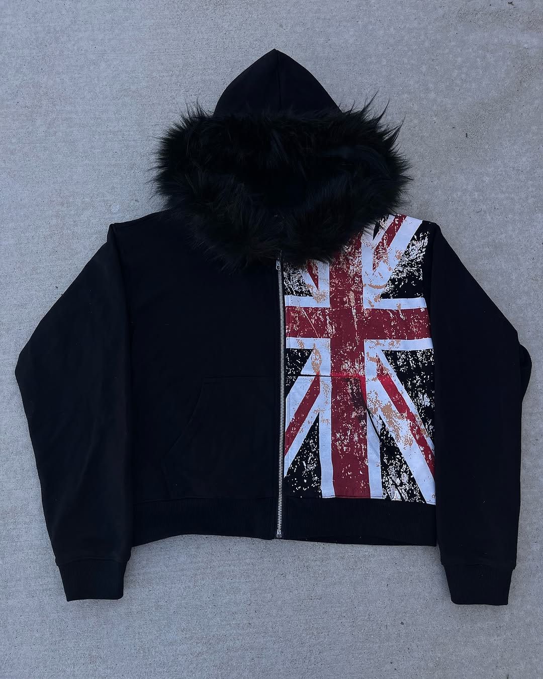 Y2K Anime Print Hoodie With Fur Trim - Oversized Streetwear Sweatshirt, Retro Cartoon Pullover With Pocket, Unisex Casual Fashion_viptrois.com