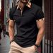 Summer Men's Short Sleeved Polo Shirt Male Business Office Casual Small Twill Fabric T-shirt European And American Plus Size Top_viptrois.com